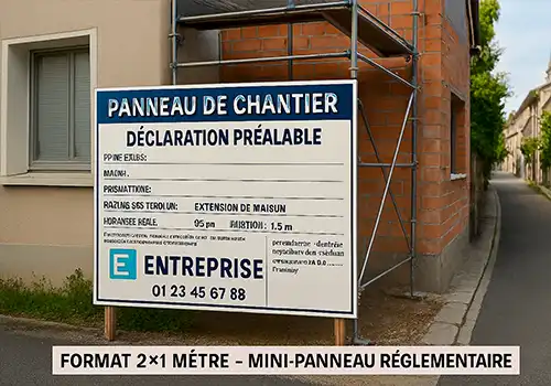 panneau chantier déclaration préalable Paris