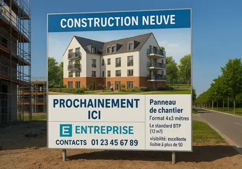 panneau de chantier 4x3 Paris Ouest
