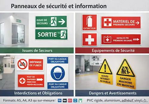 signalétique panneaux sécurité pictogrammes